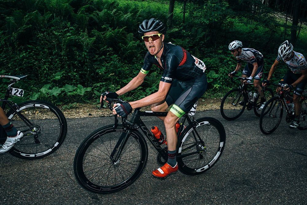 This Hincapie rider was part of a successful breakaway that made it all the way to the line, eventually, the Hincapie team won the race