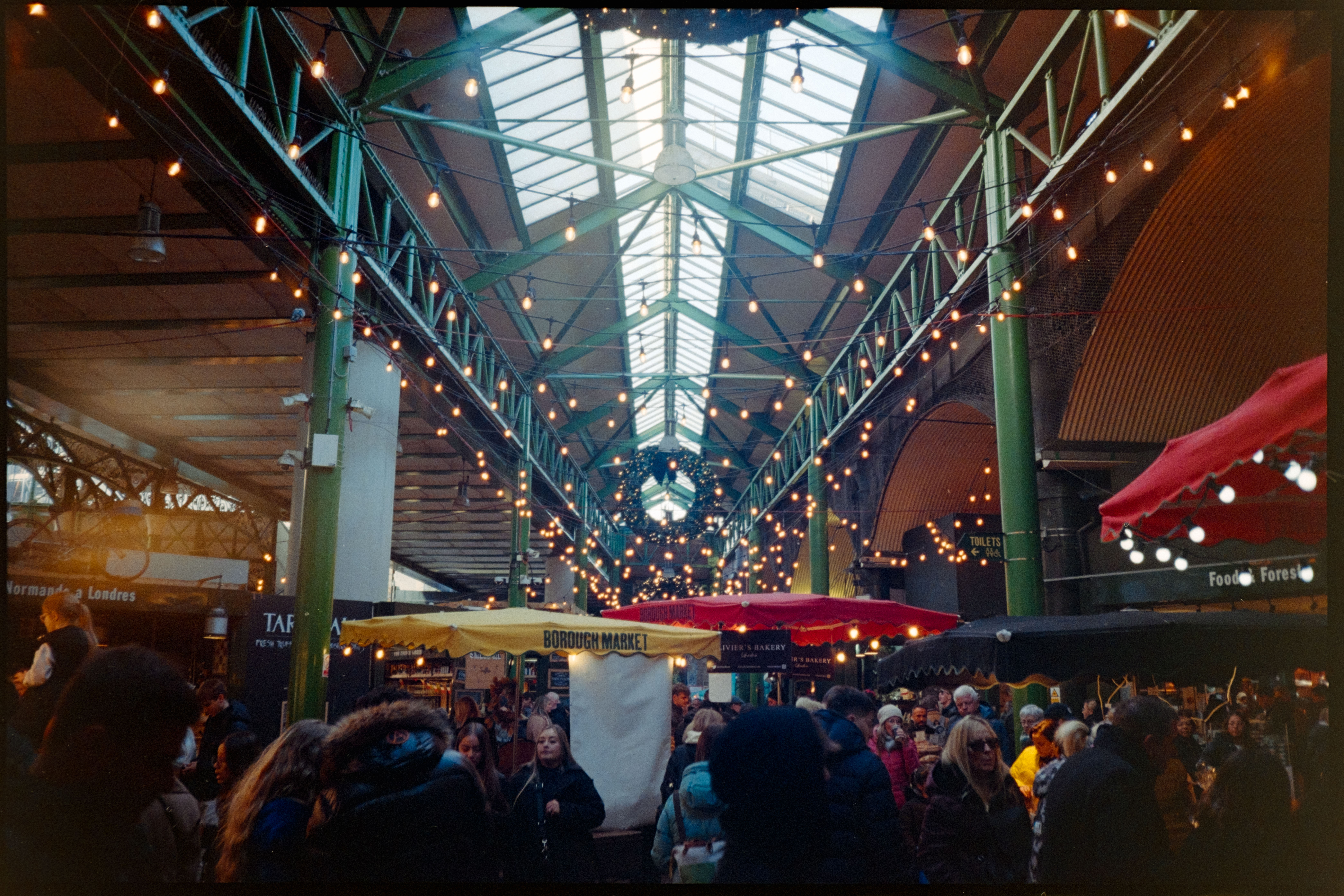 Inside Borough market in London
