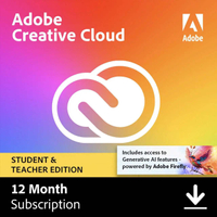 Adobe Creative Cloud Student & Teacher Edition [12-Months] w/ 100GB Cloud Storage
