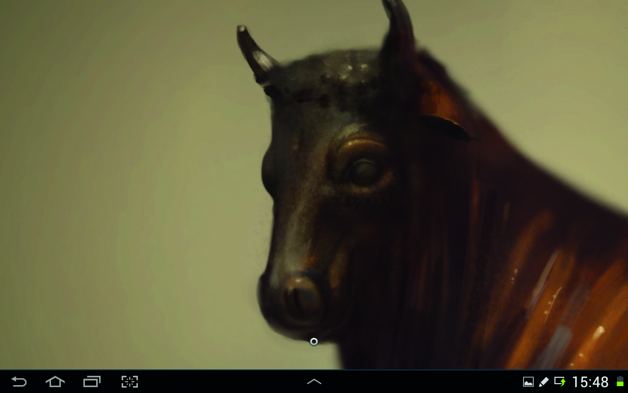 Dave Neale SketchBook tutorial on painting a bronze lacquered statue of a bull from life