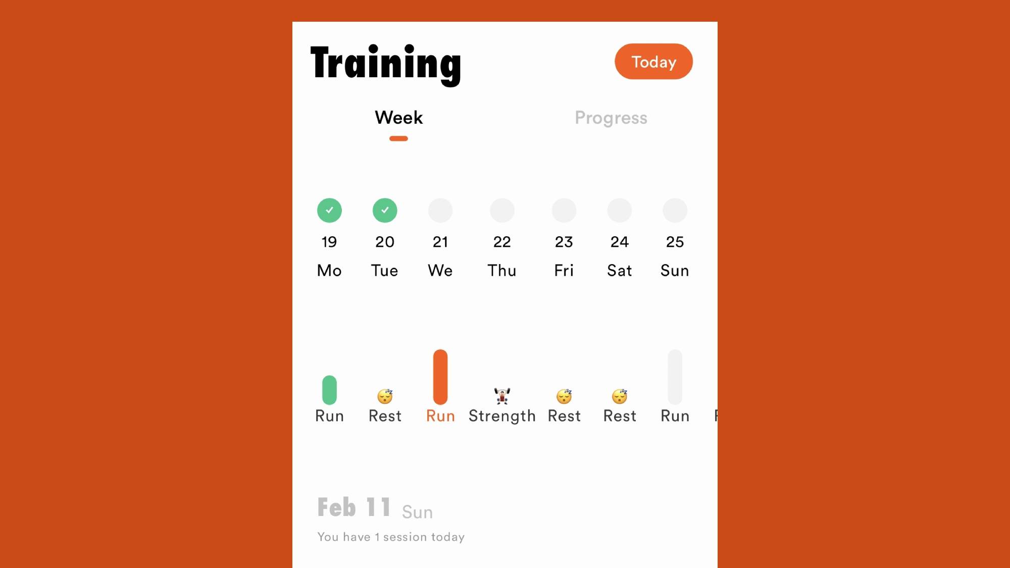 Coopah app weekly workout plan