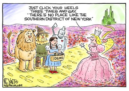 Political cartoon U.S. trump southern district democrats mueller