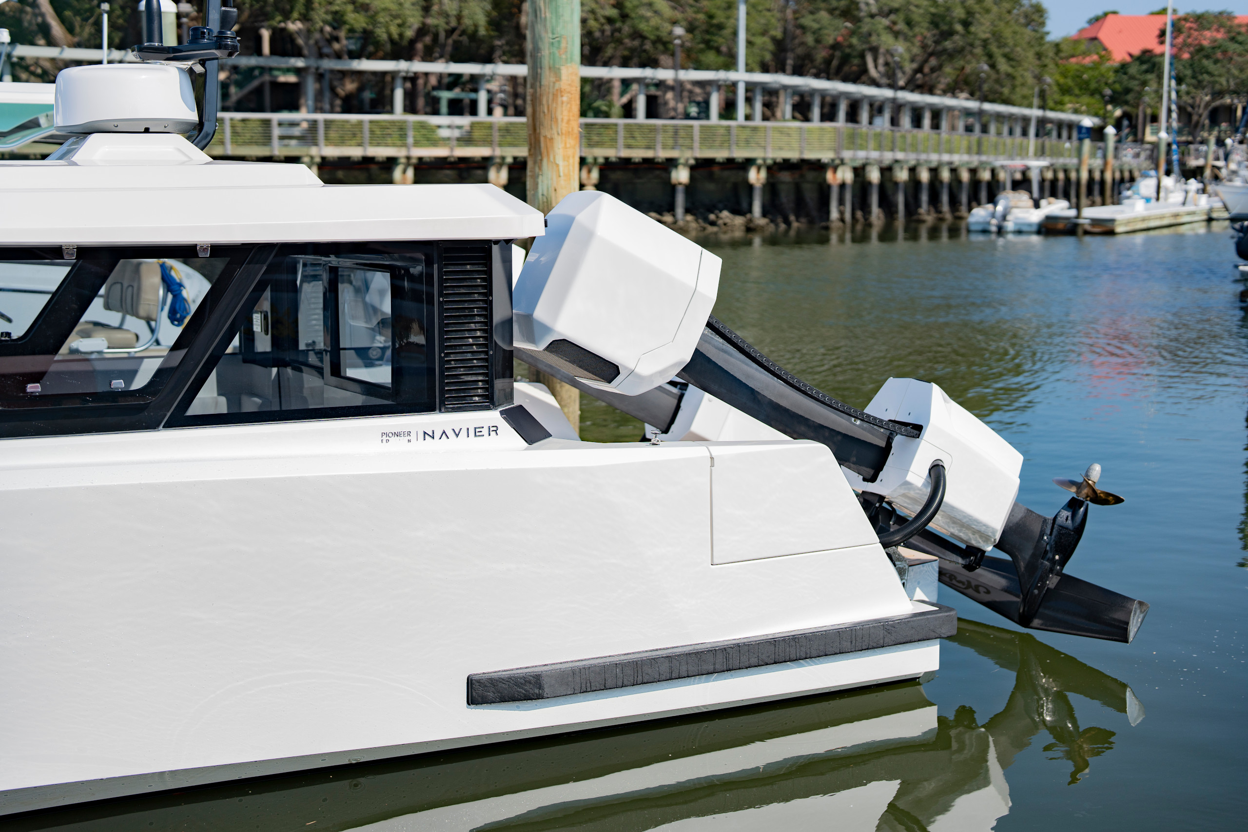 When docked, the N30's foils are stowed