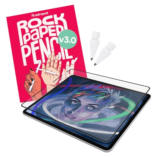 Astropad Rock Paper Pencil V3.0 &amp;ndash; Paper Screen Protector for Ipad Air 11-In (m2/m3/m4) &amp;amp; (m3, 2025) &amp;amp; Ipad 10.9-In. (10th &amp;amp; 11th Gen) + Apple Pencil Tips 2 Pack &amp;ndash; Compatible With Apple Pencil 1st/2nd Gens and Pencil Pro