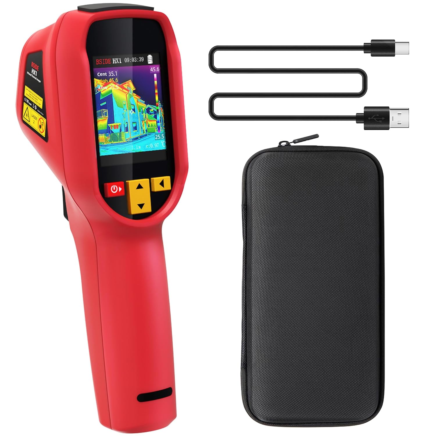 Bside Hx1 Thermal Imaging Camera High Resolution 240 X 240 Handheld Thermal Imager With 25hz Refresh Rate 15 Colour Palettes -4&amp;deg;f to 1022&amp;deg;f Range 50&amp;deg;fov for Home Air/water Leaks Automotive Electrical