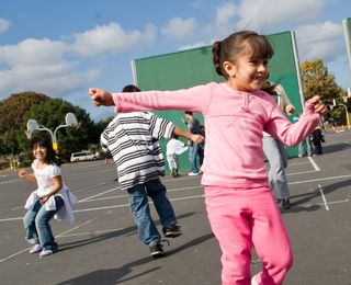 Happy children playing