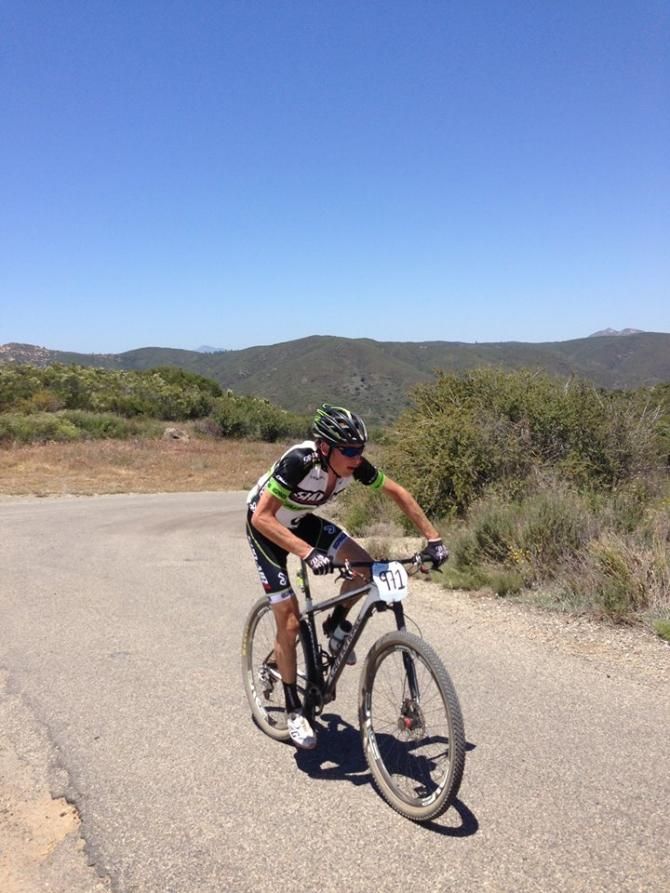 Alex Grant (Sho-Air/Cannondale) out in front at the Sagebrush Safari