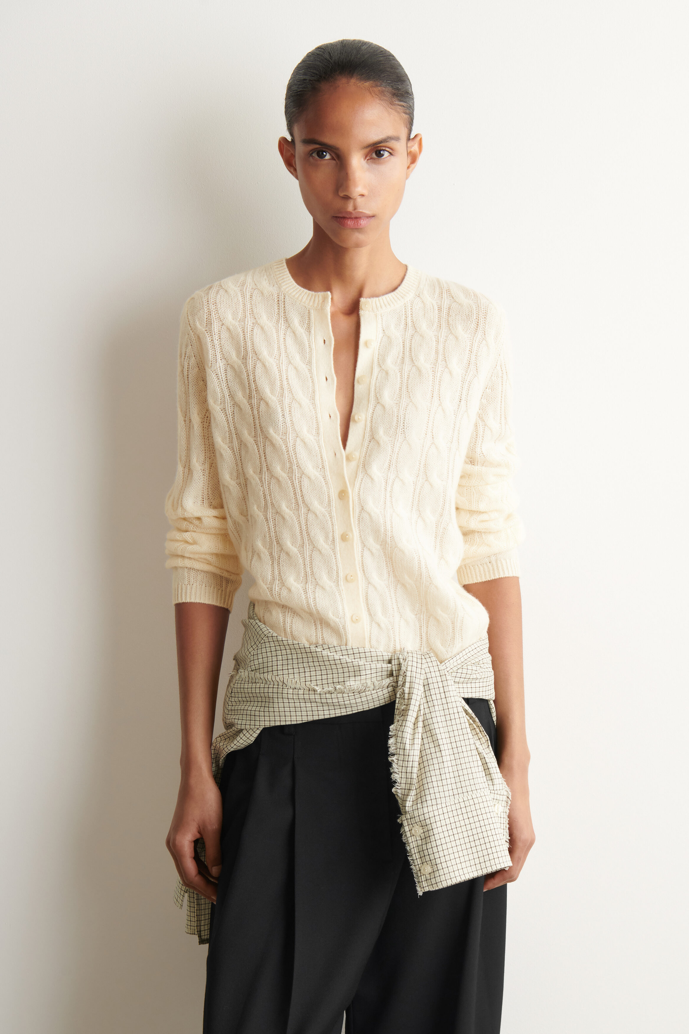 Cable-Knit Cashmere Cardigan