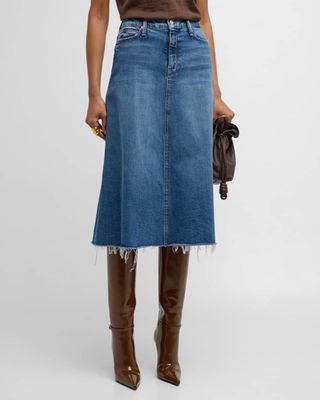 The Circle Midi Fray Skirt