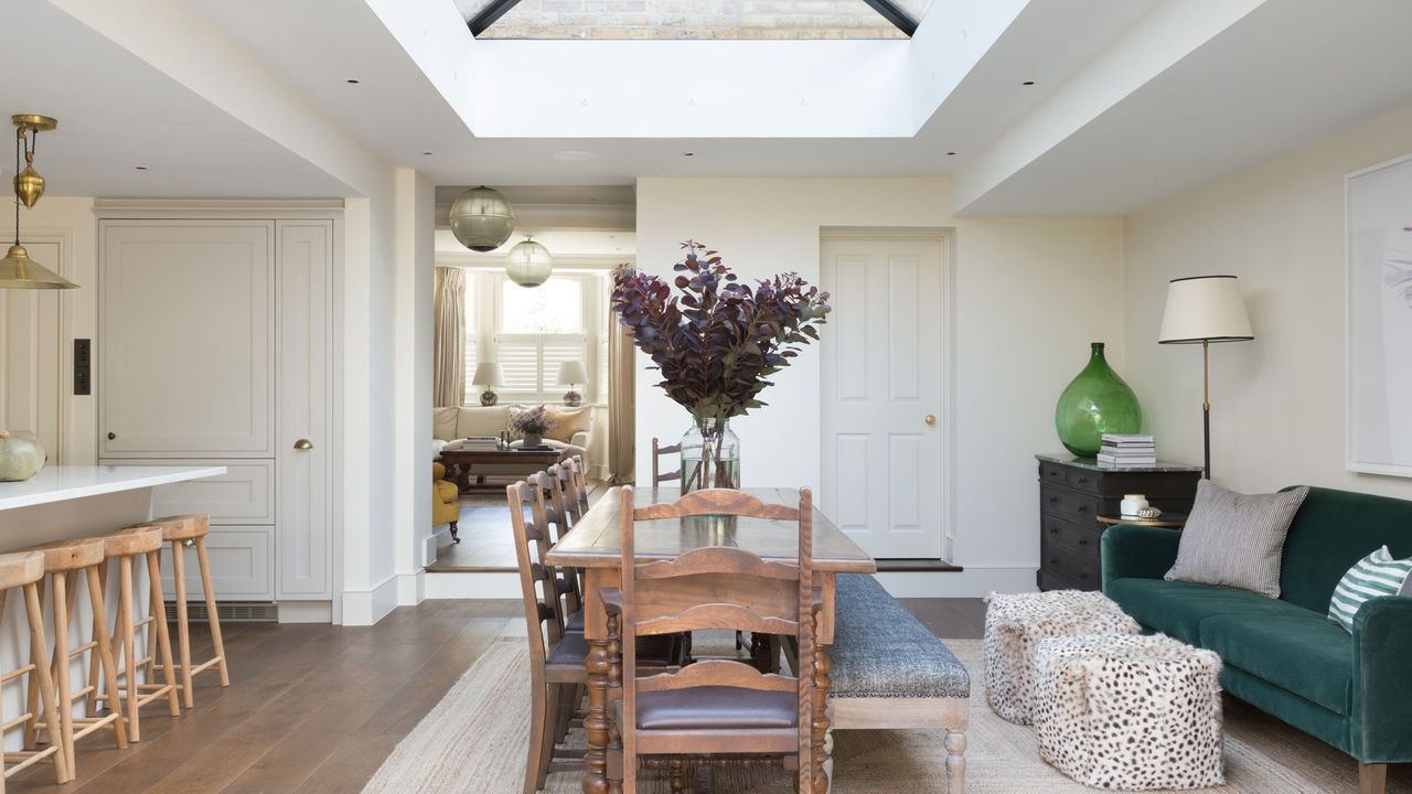 open plan kitchen diner