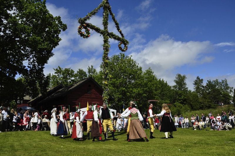 A Swedish maypole dance