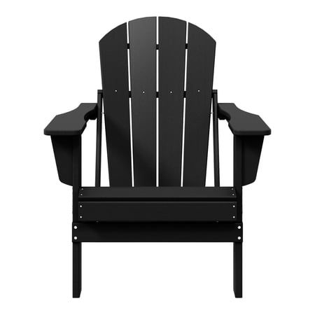 Malibu Outdoor Folding HDPE Adirondack Deck Chair 