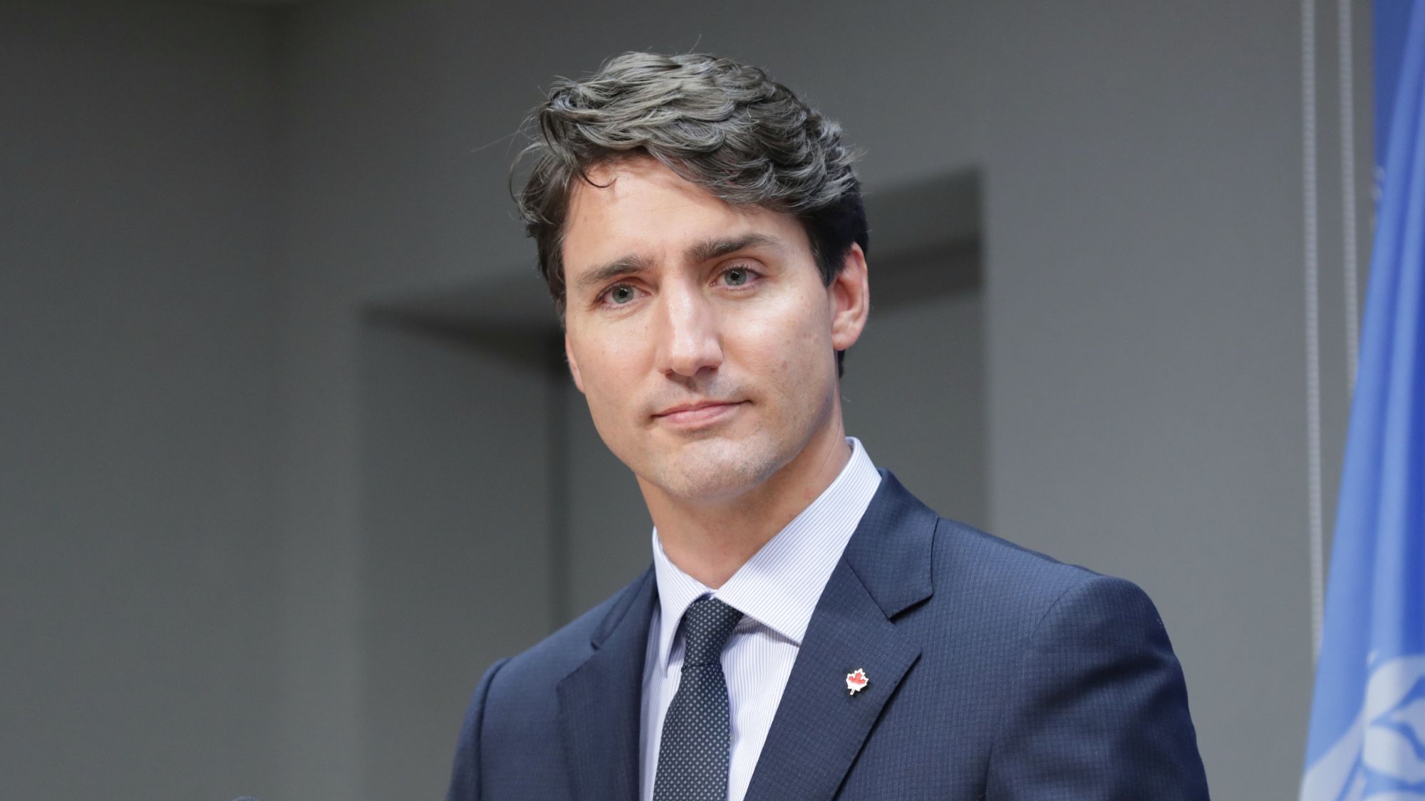 Justin Trudeau at the United Nations headquarters in New York