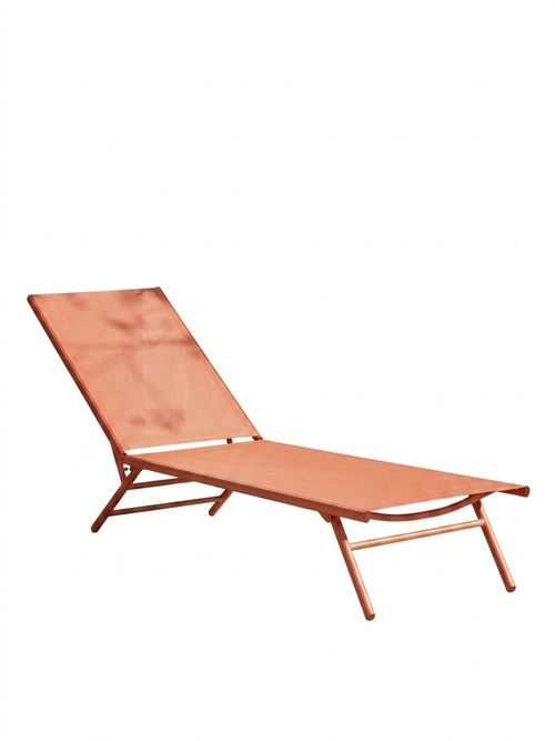 Cali Metal Sunlounger - Orange