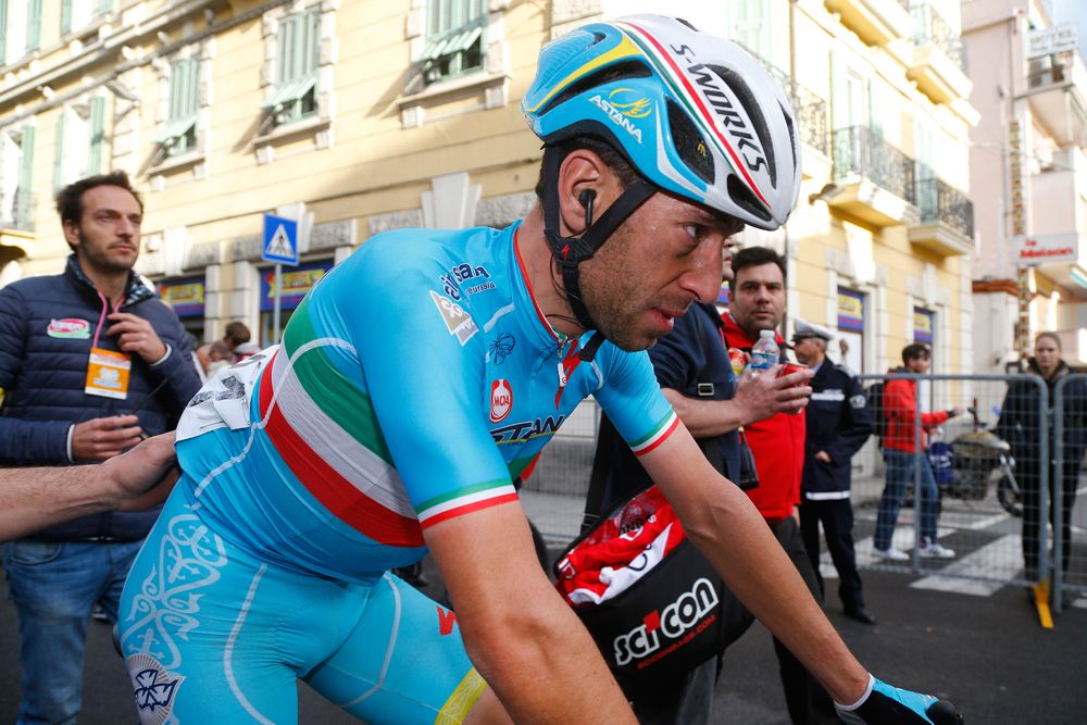 Vincenzo Nibali (Astana) at the finish of Milan-San Remo
