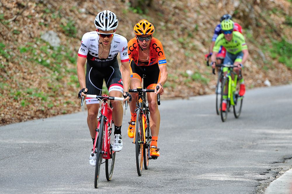Riccardo Zoidl (Trek - Segafredo) on hhis way to winning stage 4 in Croatia
