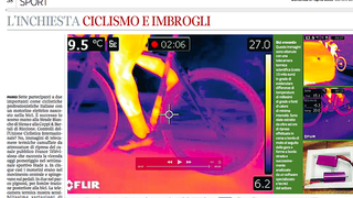 An image from the Corriere della Sera report on mechanical doping