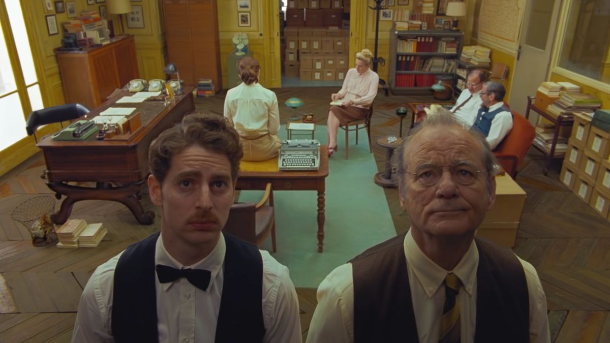 Pablo Pauly and Bill Murray in The French Dispatch