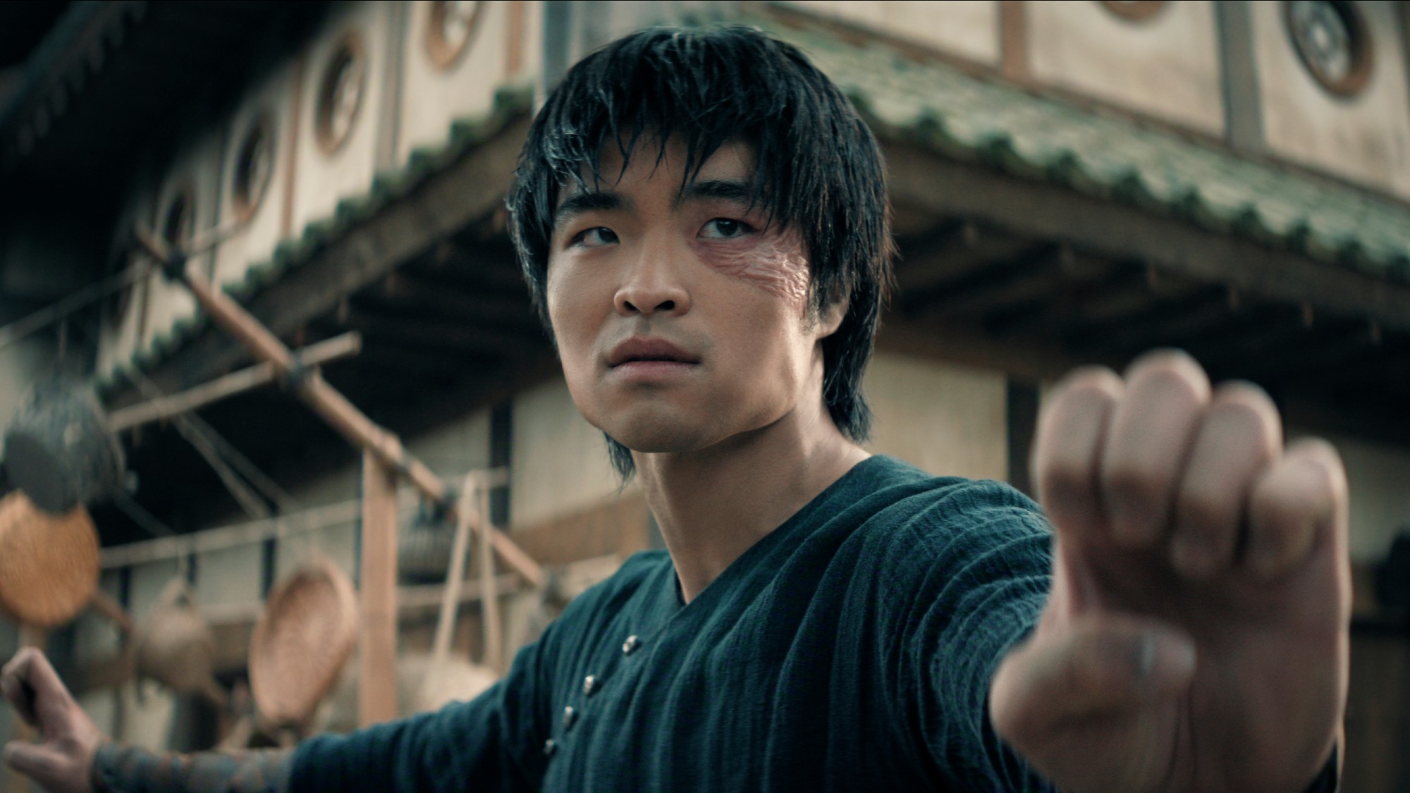 Zuko in a fighting stance in the live-action Avatar: The Last Airbender. 