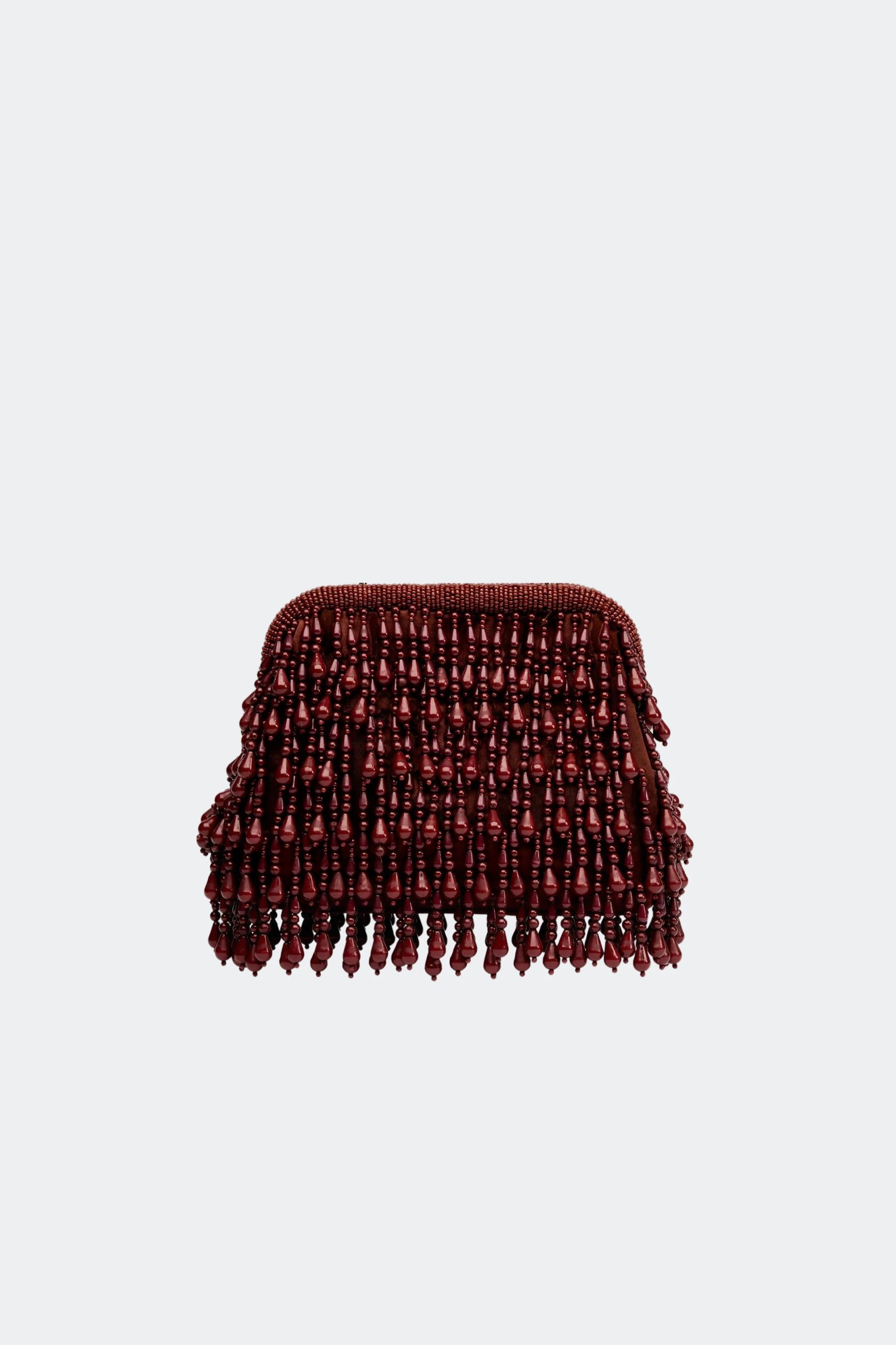 simon miller, beaded drop clutch