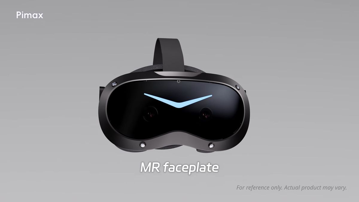 The Pimax Crystal Pro with an MR faceplate on