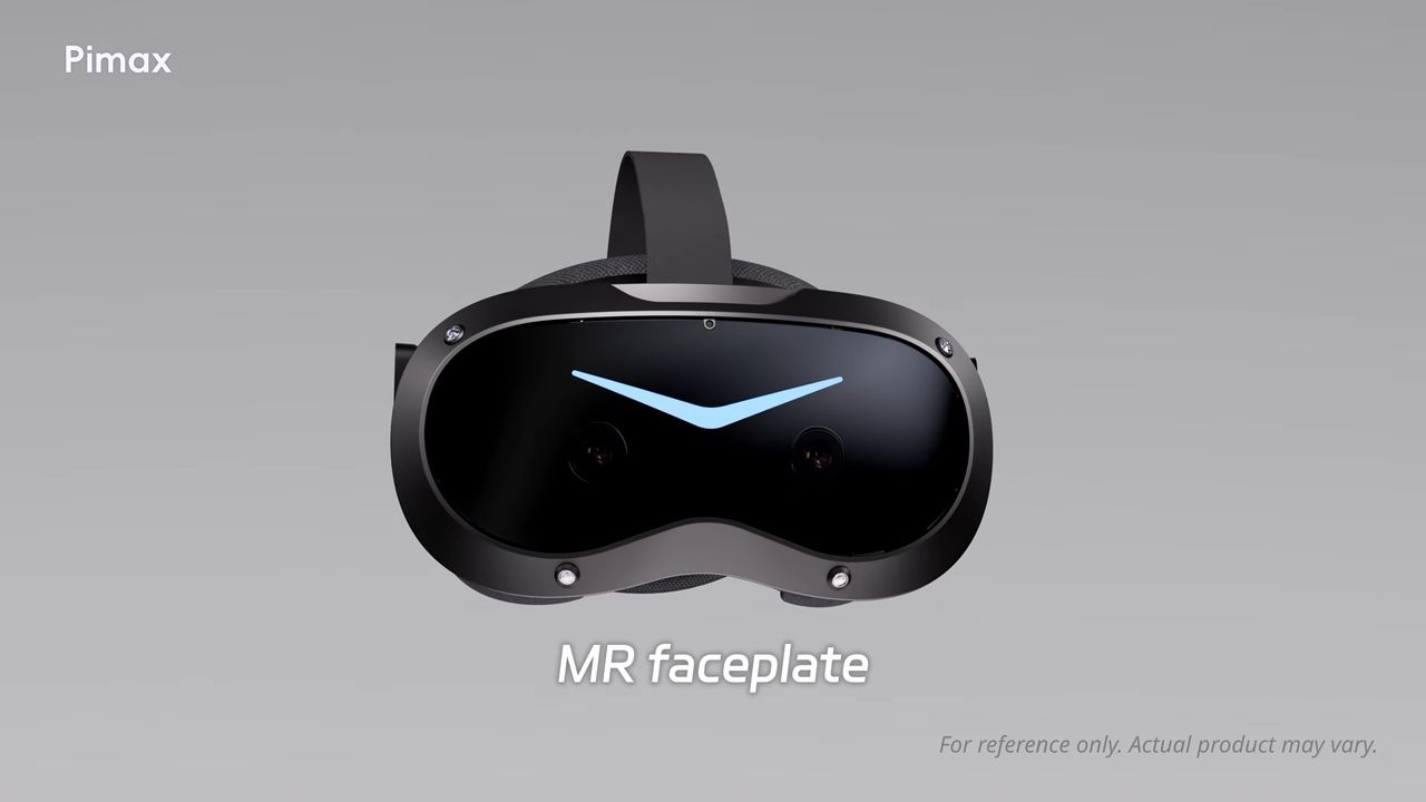 The Pimax Crystal Pro with an MR faceplate on