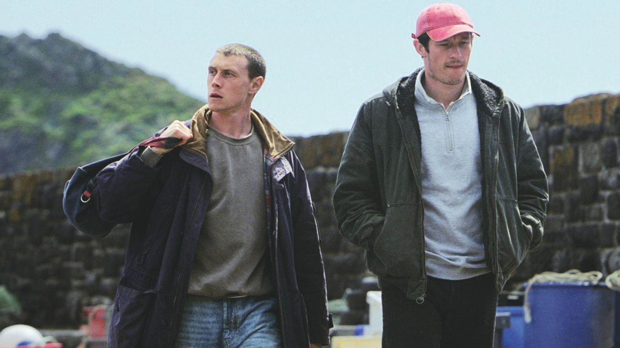 George MacKay and Callum Turner as fishermen Liam and Nick