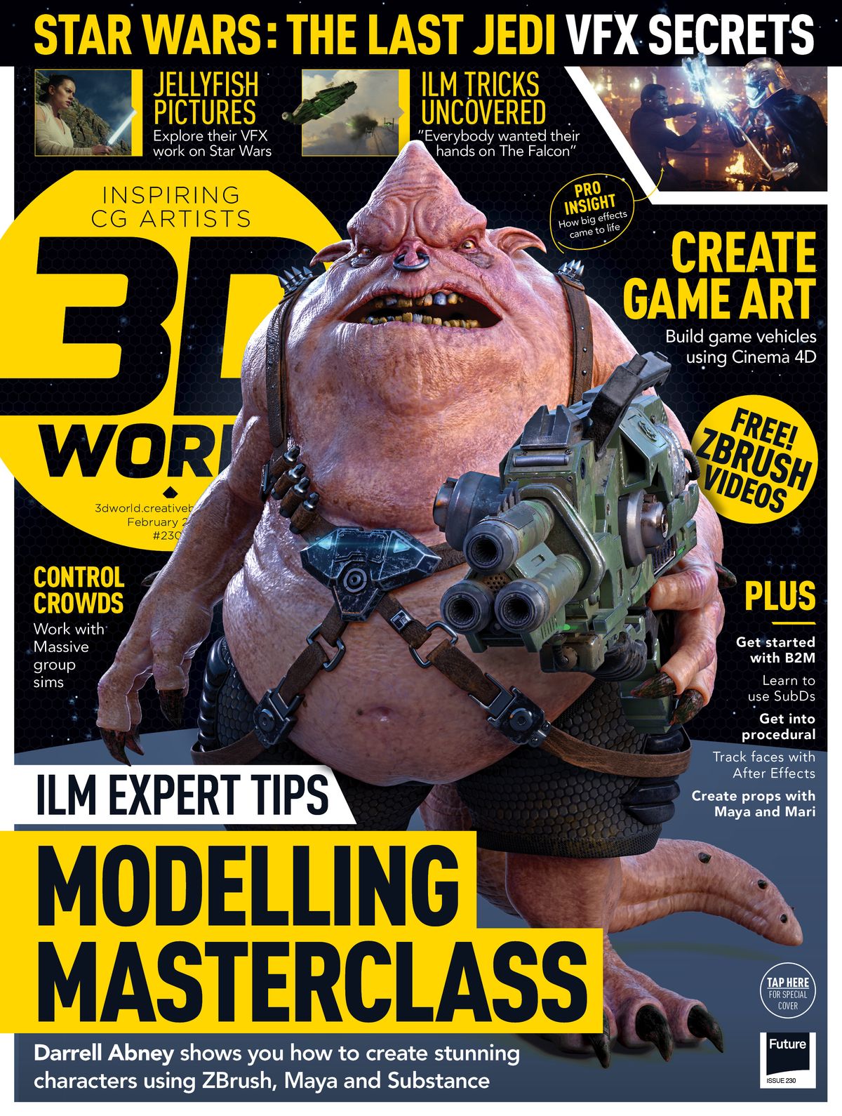 3D World issue 230 cover featuring Star Wars VFX secrets