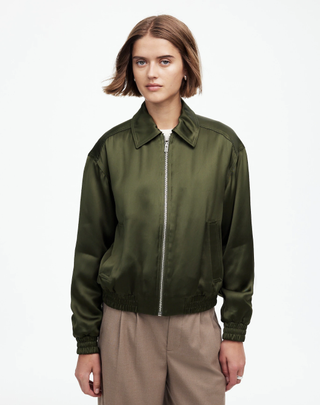 Madewell, Relaxed Zip-Front Bomber Jacket