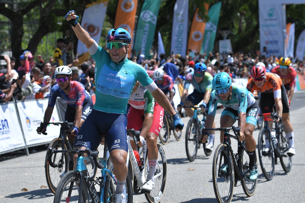 Matteo Malucelli (XDS-Astana) takes his third win at the 2025 Petronas Le Tour de Langkawi on stage 4