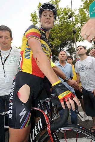 Tom Boonen (Quick Step) after stage 6, in which he crashed.