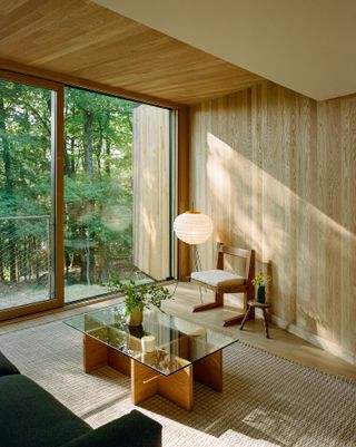 Living area with scenic window