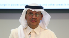 Saudi Arabia’s Minister of Energy Abdulaziz bin Salman Al Saud at a press conference for the Opec+ meeting in Vienna