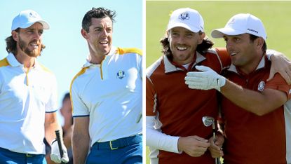 Tommy Fleetwood, Rory McIlroy and Francesco Molinari 