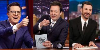 The Late Show host Stephen Colbert, The Tonight Show host Jimmy Fallon, Jimmy Kimmel Live host