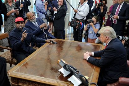 Kanye West and Jim Brown With Donald Trump