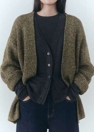 Oversized Knit Cardigan - Women | Mango United Kingdom