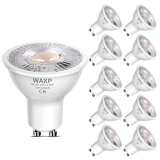 Gu10 Led Spot Light Bulbs Warm White 5w, 3000k, 365lm, No Flickering, Energy Saving Light Bulbs, Equivalent 40-50w Gu10 Halogen Spotlight Bulbs, Non-Dimmable, 10 Pack