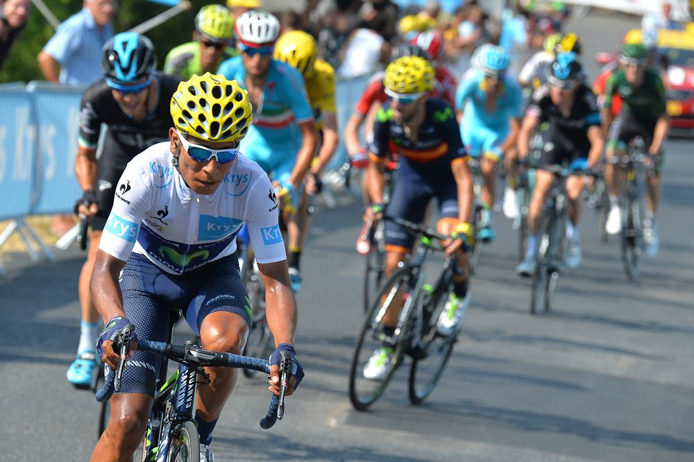 Nairo Quintana attacks.