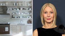White kitchen with range cooker / Gwyneth Paltrow