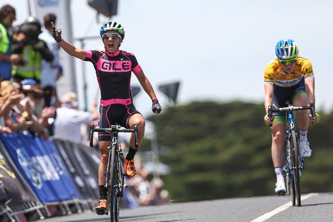 Valentina Scandolara celebrates her victory