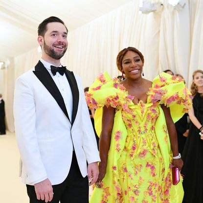 new york, new york may 06 serena williams and alexis ohanian attend the 2019 met gala celebrating camp notes on fashion at metropolitan museum of art on may 06, 2019 in new york city photo by mike coppolamg19getty images for the met museumvogue