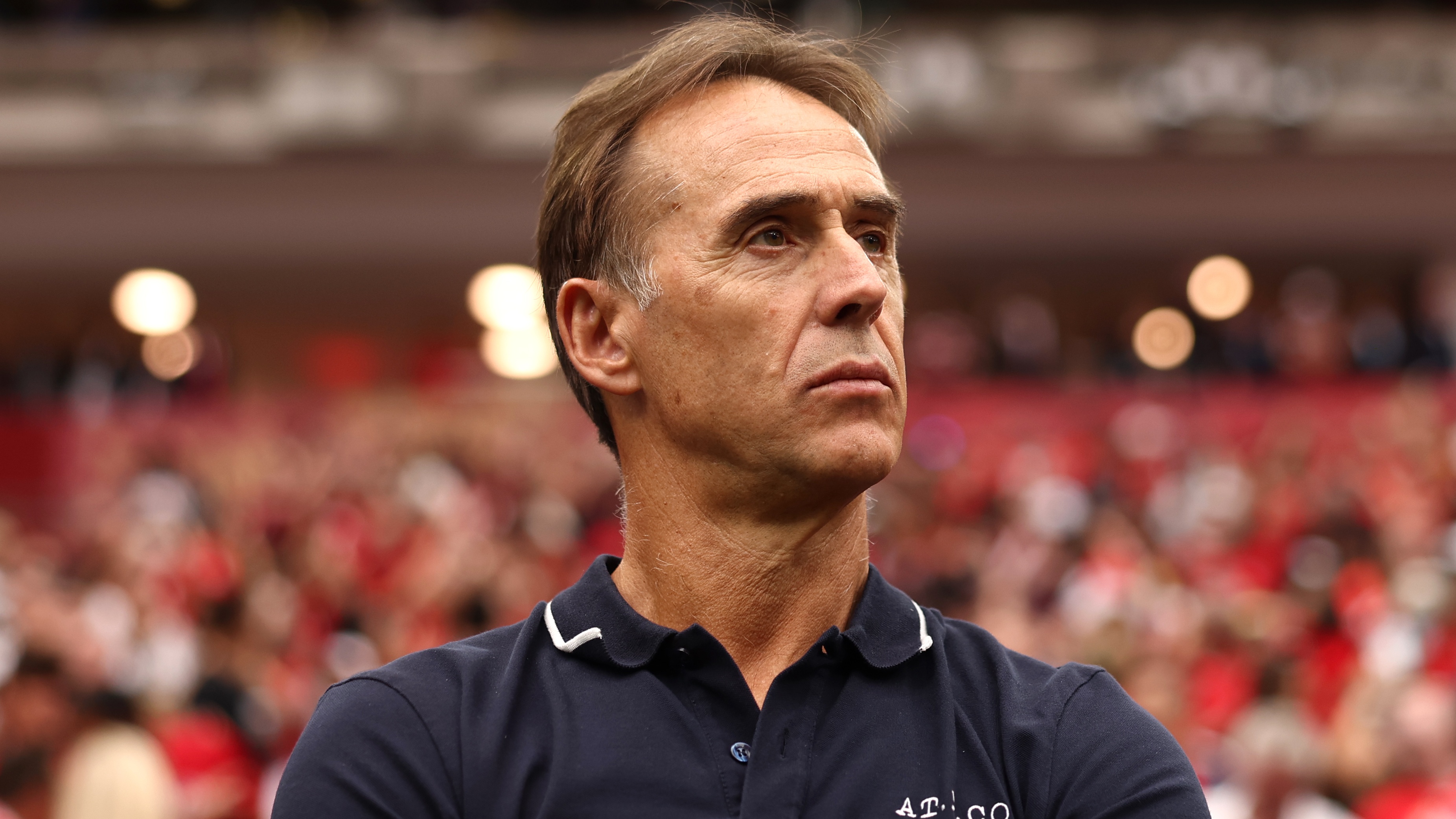 Julen Lopetegui, Head Coach of Qatar, looks on before the FIFA World Cup 2026 Group B match between Canada and Qatar at BC Place Vancouver on June 18, 2026 in Vancouver, British Columbia
