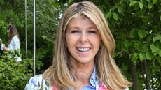 Kate Garraway walks through the Boodles Raindance Garden at Chelsea Flower Show on May 19, 2025