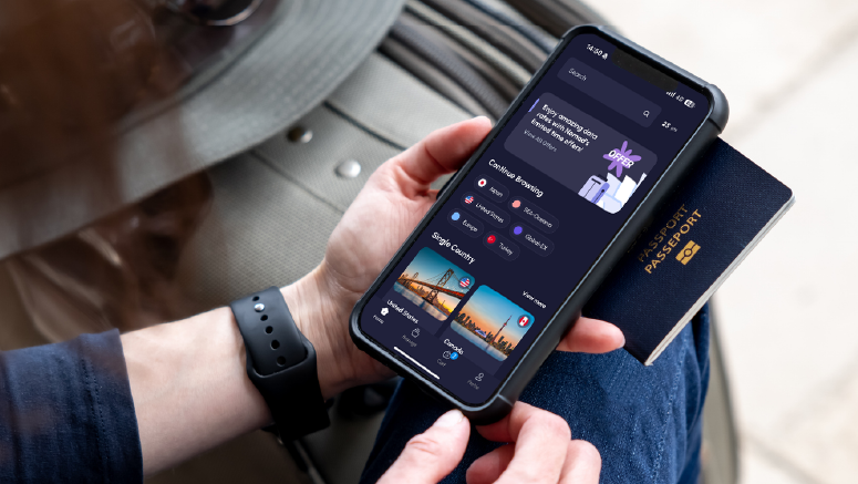 Someone using the Nomad interface on their phone.