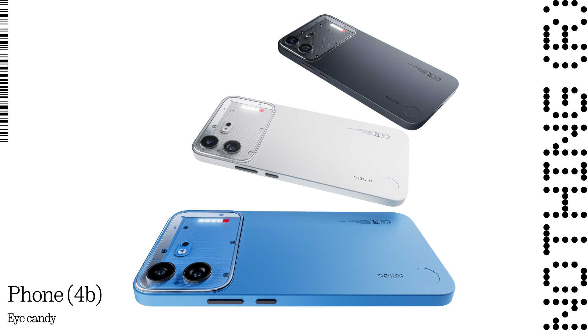 Nothing Phone 4b in blue and white