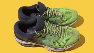 Lightly worn running shoes