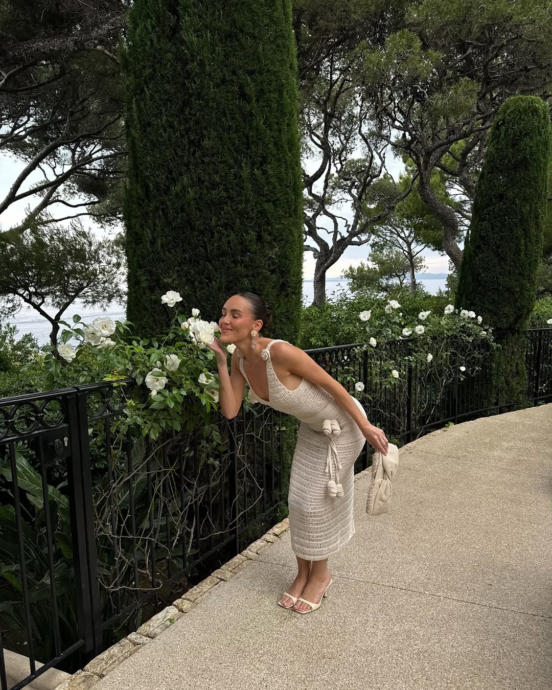 Emma Leger wearing a sleek bun