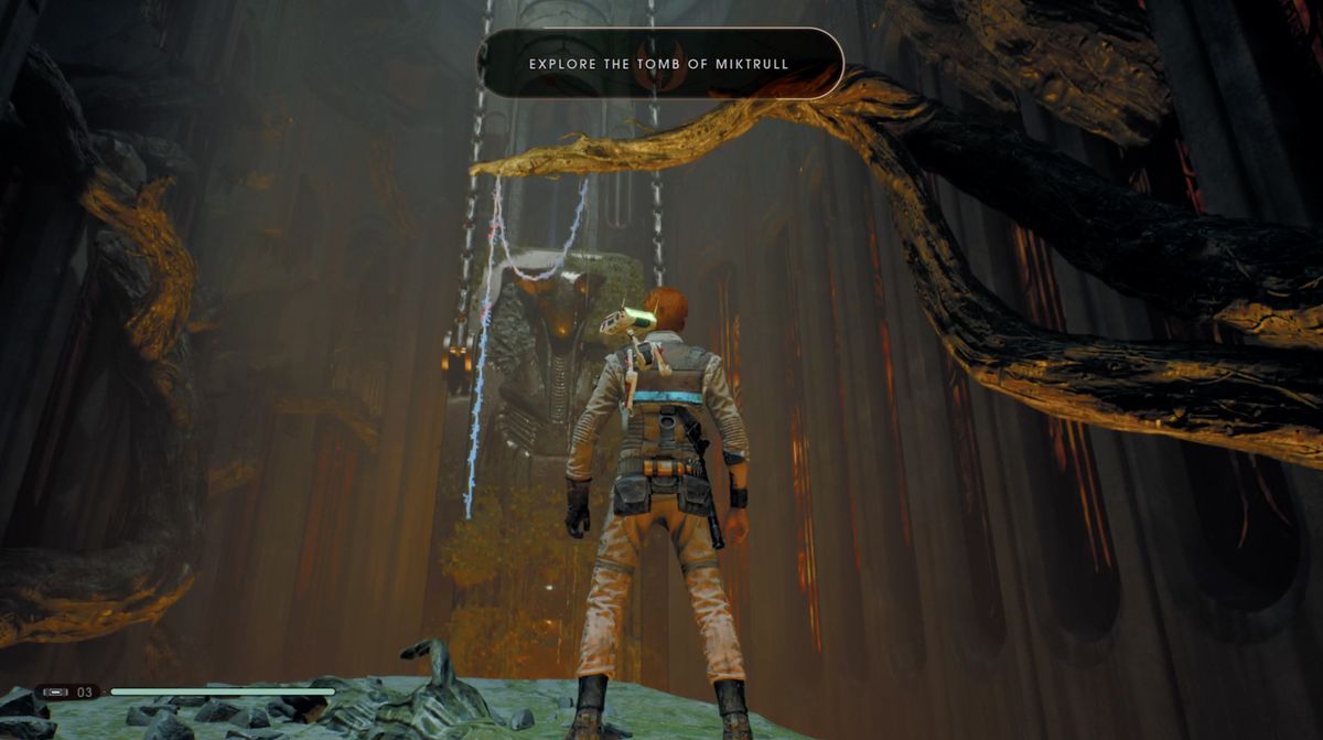 Star Wars Jedi Fallen Order walkthrough Tomb of Miktrull lantern