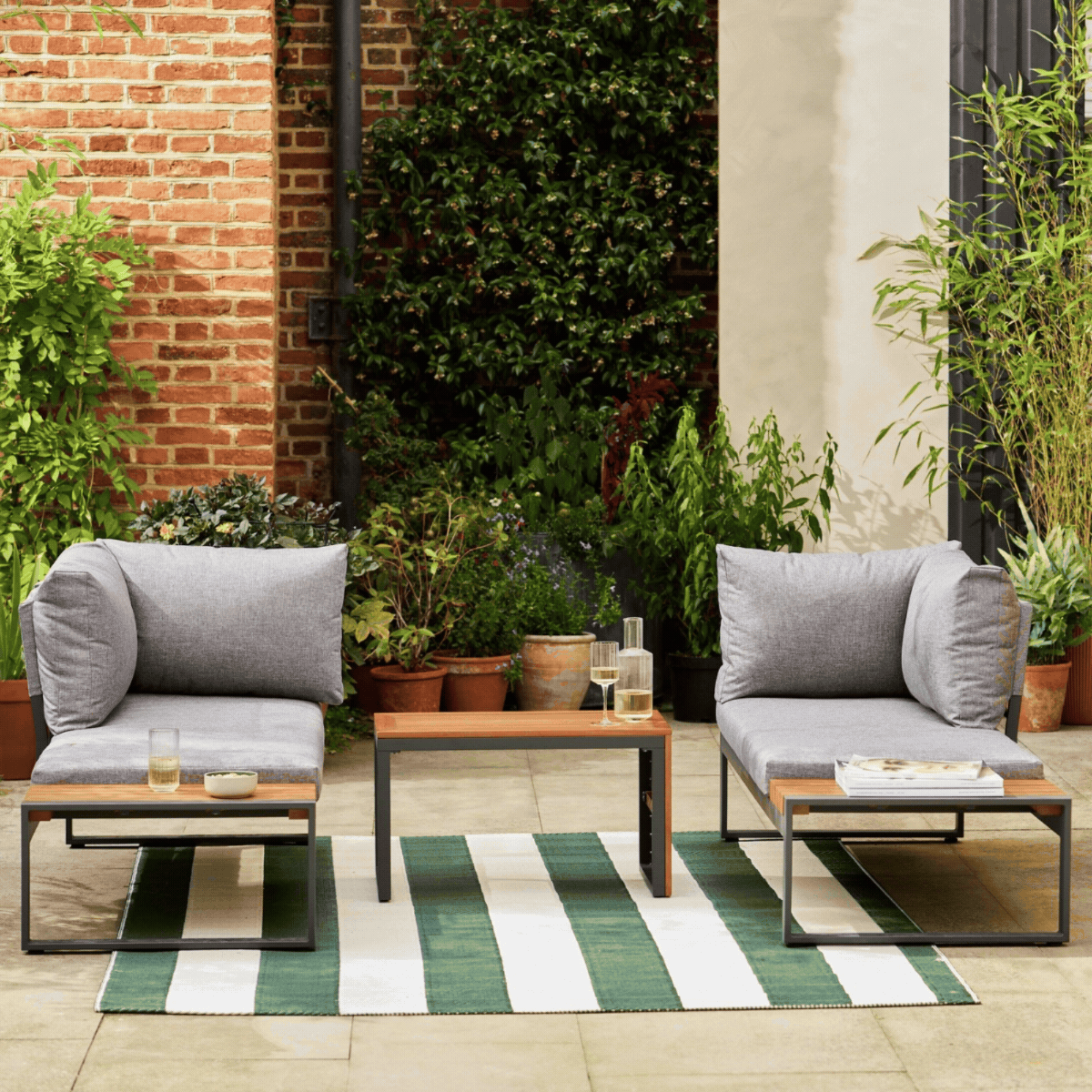 Habitat, Multi Way Garden Modular 4 Seater Sofa Set in Gray